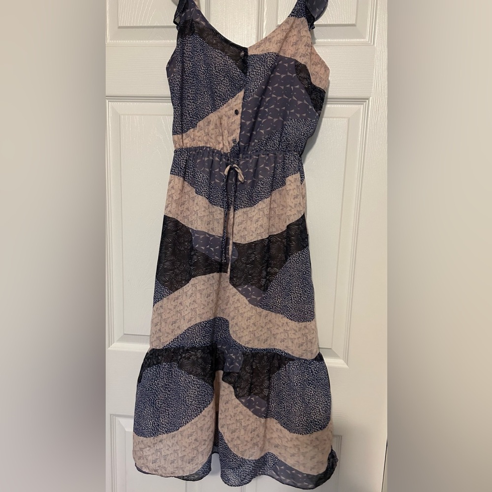 BB Dakota by Steve Madden Flowy Pink and Blue Dress